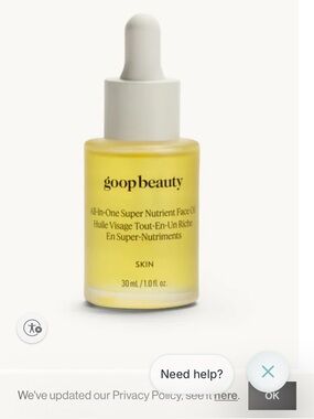 goopbeauty Super Nutrient Face Oil - Yellow - NWT
